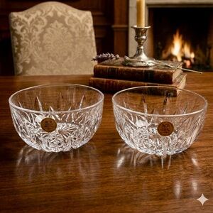 VTG ~ RCR Cristalleria Italiana crystal bowls (2) ~ Royal Crystal Rock